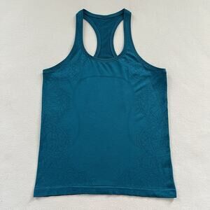 Lululemon Swiftly Speed Racerback Cyprus Blue Mandala Hip Length Tank Top 12